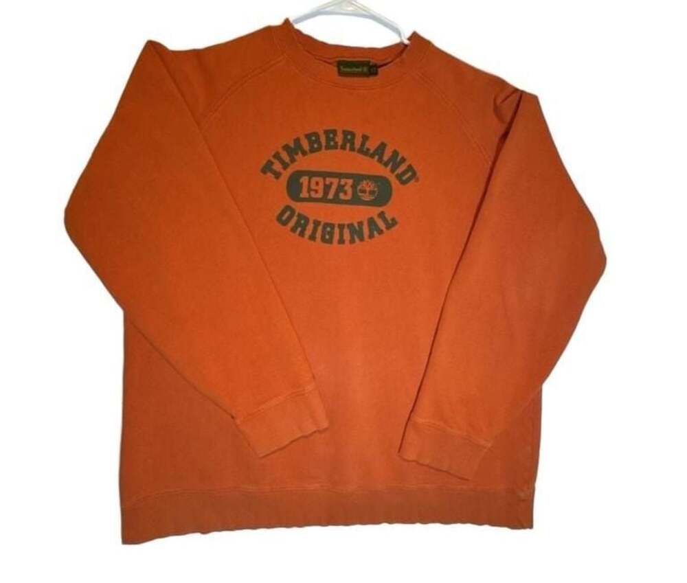 Vintage Timberland Weathergear 1973 Original Orange Sweatshirt Pullover XXL